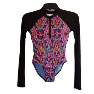 ART CLASS, ONE PIECE BATHING SUIT, ZIPS IN FRONT, SIZE GIRLS 7/8.